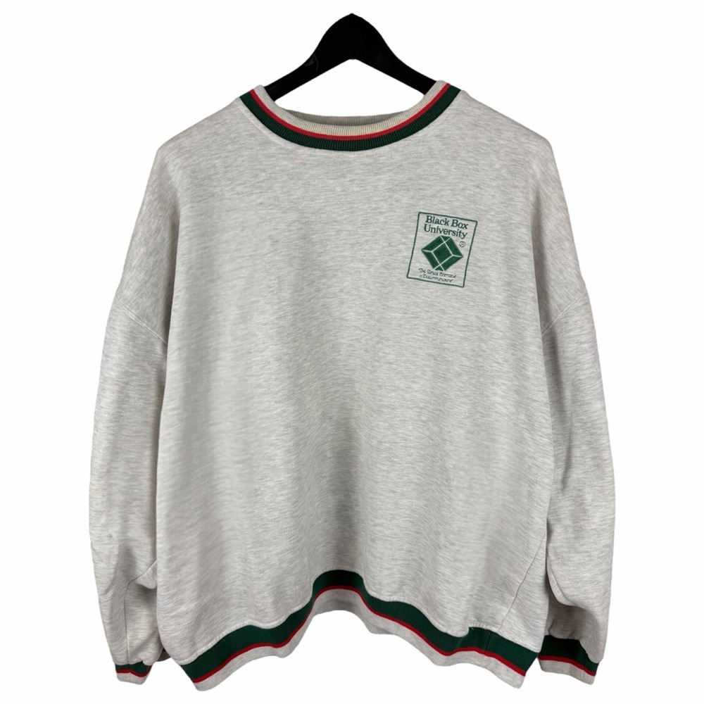 Vintage 90s Black Box University Tech College Pullover Sweatshirt Size XL